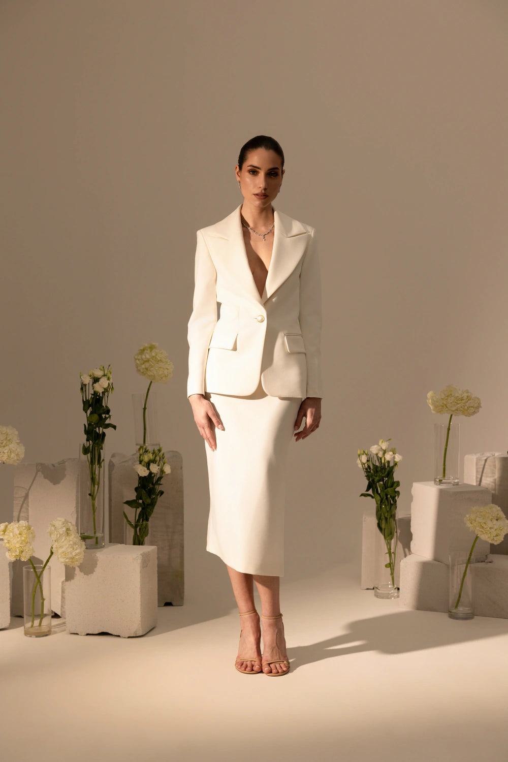 Bridal Blazer & Midi Skirt Set Jackie